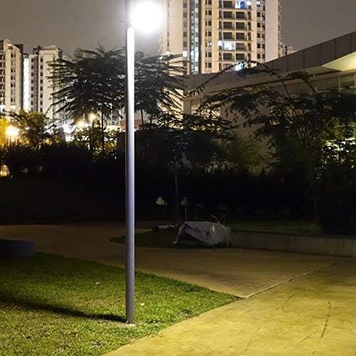 HEX 780X Solar Street Light Auto On Off Dusk to Dawn Dimmable Outdoor Waterproof, Warm White LED Street Lamp, 3-Level Power Setting, Fits Max Pole Diameter 2.5"