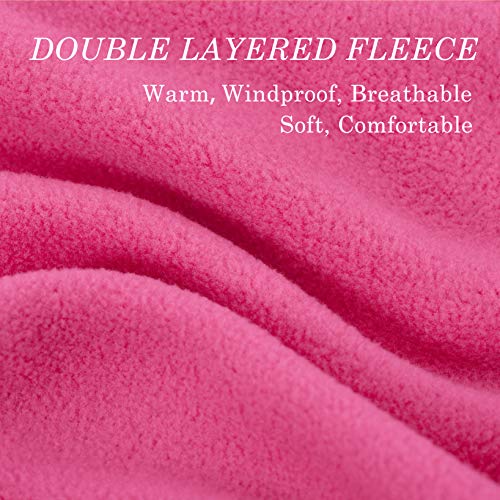 Kids Balaclava Ski Mask Winter Windproof Face Mask Warm Hat For Toddler Boy Girl Rose Red #TOP4