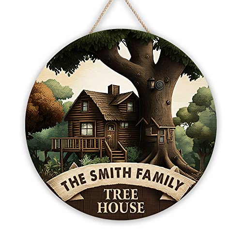 WODORO Custom Tree House Wooden Sign (Not Carved or Neon),
