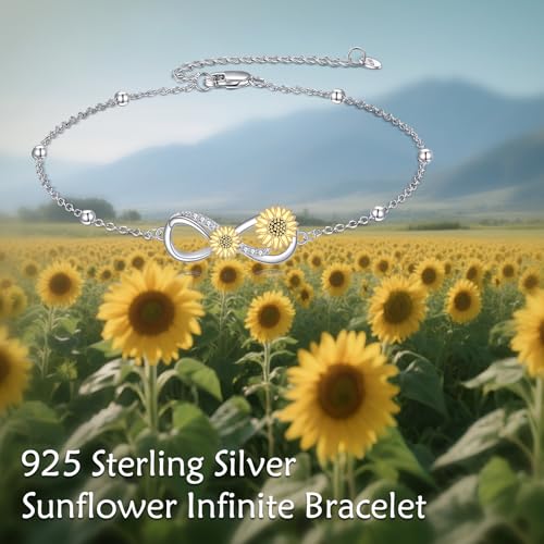 Image of POPLYKE Ladybug /Dragonfly /Bee /Paw Bracelet for Women Sterling SIlver Bracelet /Anklet Jewelry Gift for Women