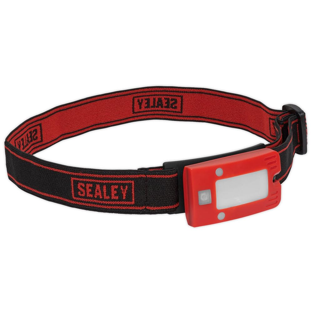 Sealey 2W COB LED Rechargeable Head Torch with Auto-Sensor - Red - LED360HTR