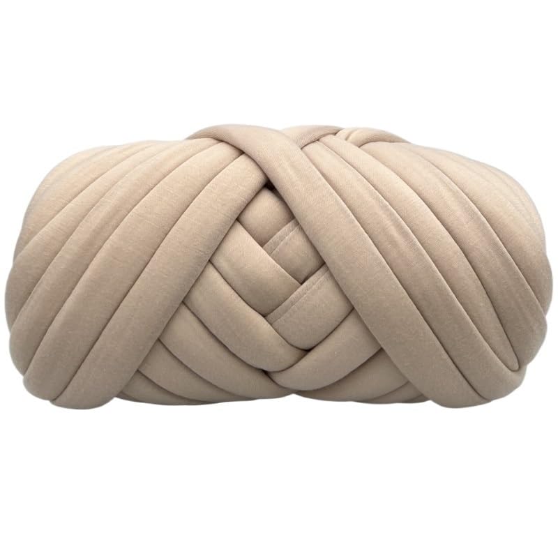 GUYANA Fieltro De Lana 0,5 KG de Punto Grueso de Ganchillo, Manta Tejida de algodón Suave y Grande, Hilado Grueso Lana (Color : 0.5kg Khaki)