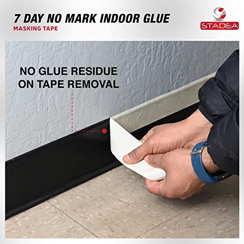 Stadea 2 Inch Wide White Masking Tape General Purpose Multi Surface High Performance Roll 55 Yard Long - Pack Of 2400 #TOP3