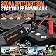 ASPERX Starthilfe Powerbank 2000A Spitze Auto Starthilfe Powerbank 12V Booster Auto Starthilfe (Bis Zu 8,0L Benzin Oder 6,5L Diesel) Mit LED Taschenlampe Starthilfekabel Jump Starter Für Motorrad SUV
