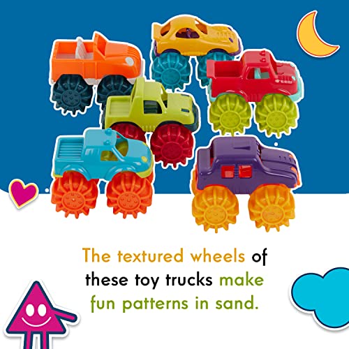 Battat Mini Monster Trucks – Set Of 6 Mini Trucks For Toddlers In Storage Bag For 2 Years + #TOP3