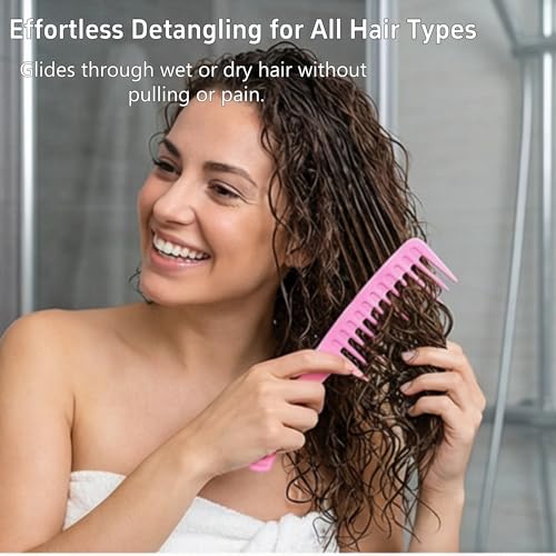 Pack de 5 Peines de Dientes Anchos para Cabello Rizado miniatura 4