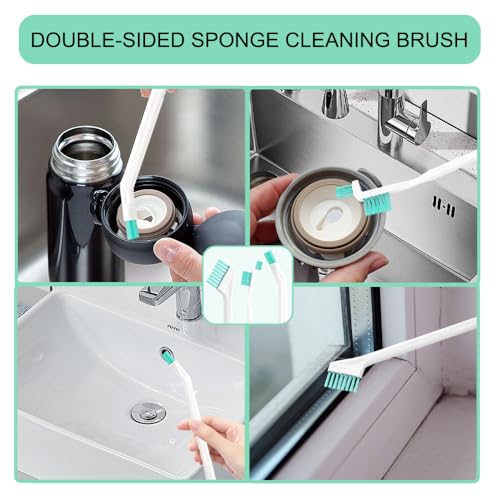 Image of Small Cleaning Brushes Household Use,8pcs Crevice Cleaning Brush,Cleaning Tools for Housekeeping,Window Sill Cleaner Tool,Tiny Cleaning Brush for Window Tracks,Car Vent,Bottle,Groove,Toilet