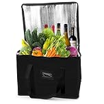Beautyshow Soft Cooler Bag, 40L Large Cool Bag, Grocery Shopping Bags, Picnic Bag, Thermal Food Delivery Bag, Insulated Bag, Cooling Bag for Camping BBQ Shopping Fishing Family Outdoor Travel