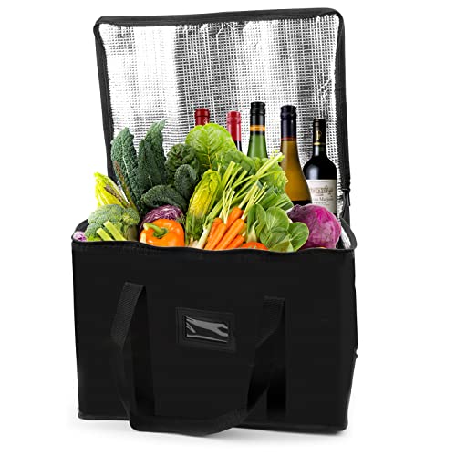 Beautyshow Torba chłodząca, duża, 40 l, trwała, termoizolacyjna, składana, na plażę, zakupy, piknik, kemping, grill, do aktywności na świeżym powietrzu, zamrażania, samochodu, w podróży