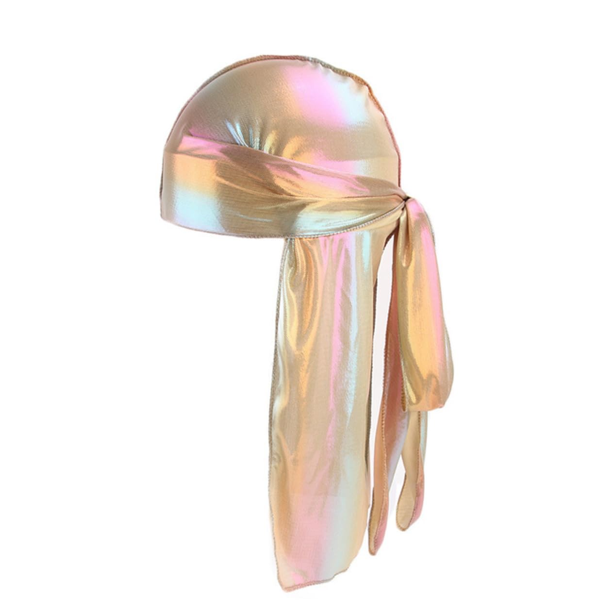 GALPADA 9piezas Turbante De Mujer Diseño Reflectante Seda Simulada De Color Rosa Azul y Dorado Para Uso Casa Aire
