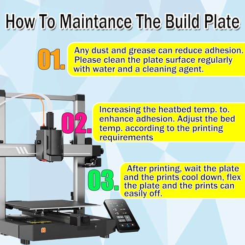 Nssnlur Smooth PEO PET Kobra 3 Druckplatte 256x268 mm, Double Sided PEO PET Build Plate Federstahl Spring Steel Druckbett für Anycubic Kobra 3, Kobra 3 Combo, Kobra 3 V2 3D Drucker Plattform