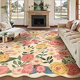 Style moderne classique : le tapis neutre HUGEAR présente un style délavé tendance et un motif floral unique. Son design moderne s'intègre parfaitement à votre intérieur et convient au salon, chambre, salle a manger, buanderie, entree interieur, chambre d'enfant, salle de jeux, cuisine et au bureau.