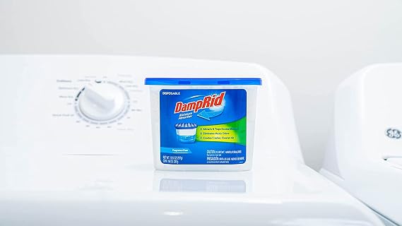 DampRid Fragrance Free Disposable Moisture Absorber - 10.5 oz. Each - 3 Pack Attracts & Traps Excess Moisture, Eliminates Musty Odors, Creates Fresher, Cleaner Air White