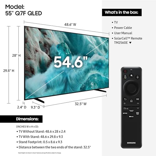 Samsung QN55Q7F 55 inch Class Q7F Series 4K QLED Vision AI Smart Tizen TV - Image 3