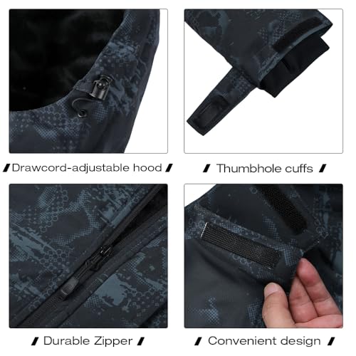 Image of CAMEL CROWN Mens Winter Coat Waterproof Ski Jacket with Fleece Lining Warm Windproof for Snow Rain Outdoor Hiking Mountain