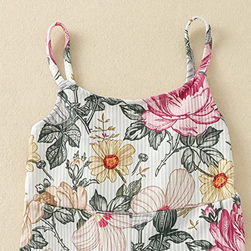 Toddler Kids Girls Winter Fashion Ribbed Flower Suspender Pants Trousers Jumpsuits Clothes Girls (Army Green, 1-2 Years)3