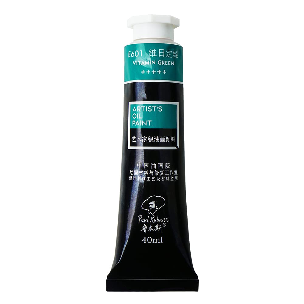 Paul Rubens Oil Colour Paint - 40ml Tube Professional Grade Oil Paint. (Vitamin Green E601)