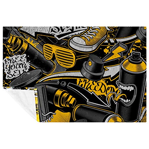 Couverture douce et chaude sans coutures au design graffiti exclusif - 2