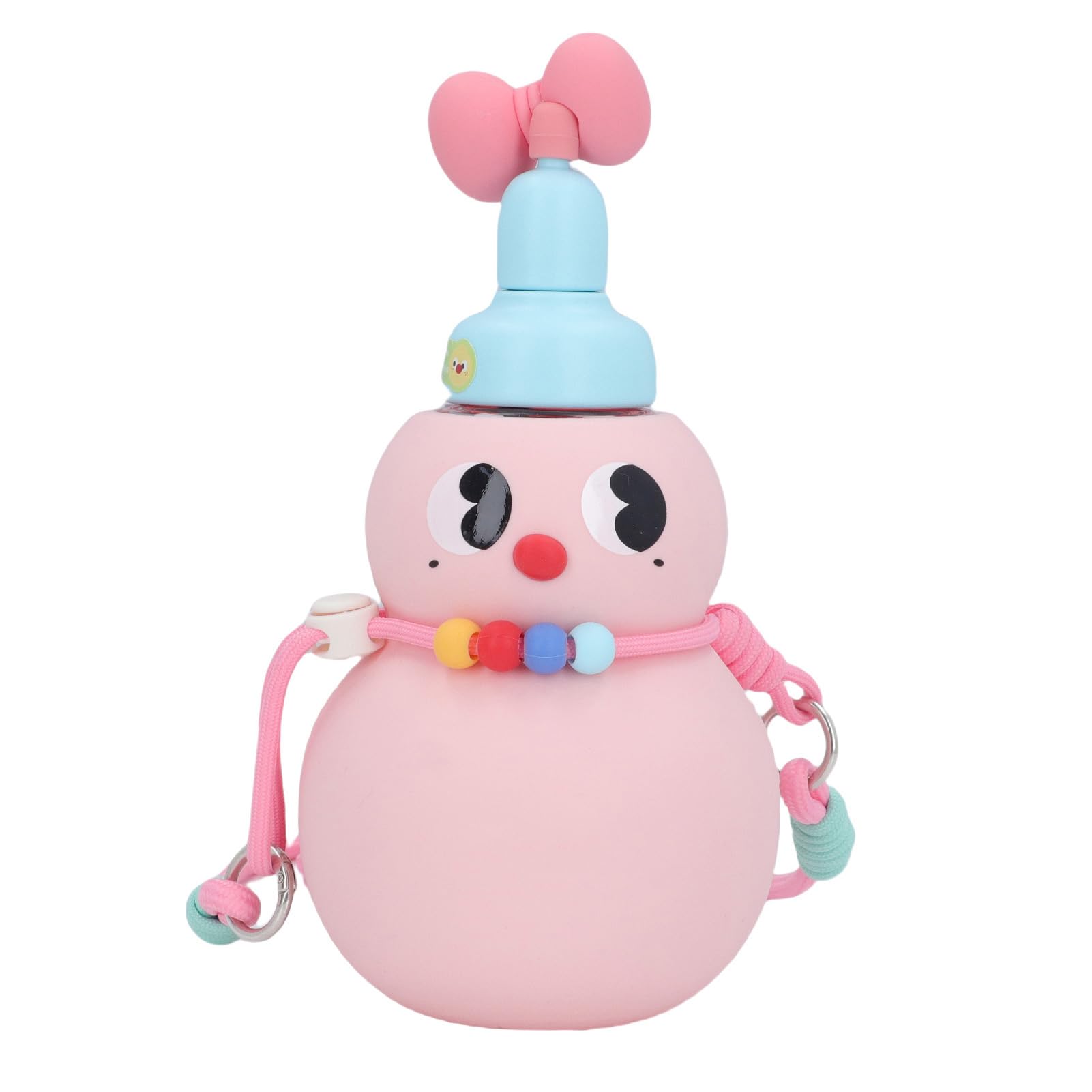 Bottiglia D'Acqua per Bambini con Cannuccia Bottiglia per Acqua per Bambini con Bottiglia a Forma di Zucca di Paglia e Bevande Carina con Cinghia da Trasporto per la Scuola Anti