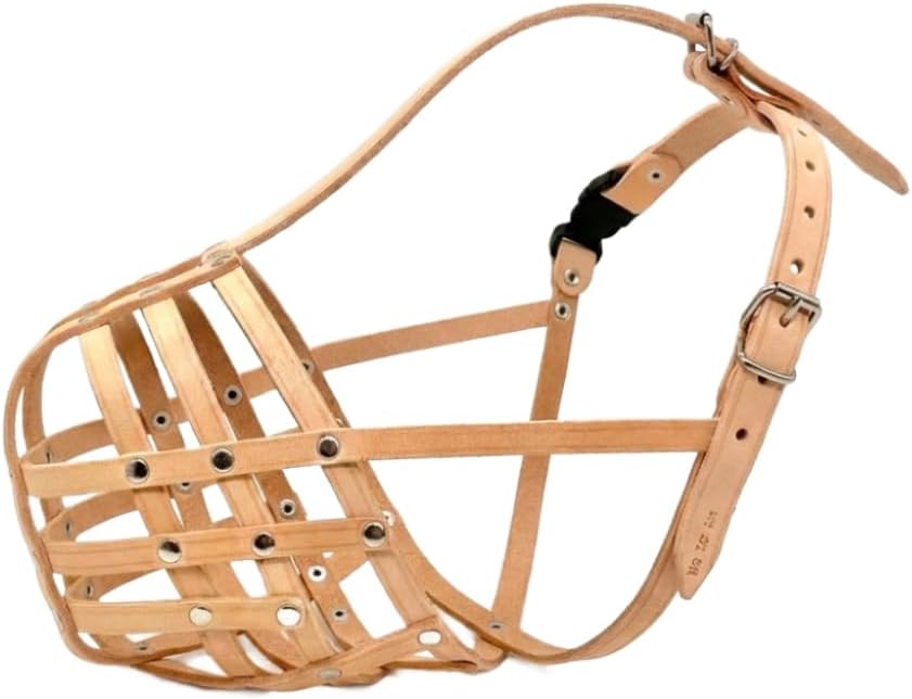 Genuine Leather Dog Muzzle for American Bully, Bully XL and Other Similar Snout