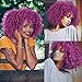 AISI HAIR Afro Kinky Curly Fully Wigs Shoulder Length Synthetic Cosplay Wigs for African American Women Natural Curly Heat Resistant Fiber Afro Hair Wigs (Magenta)
