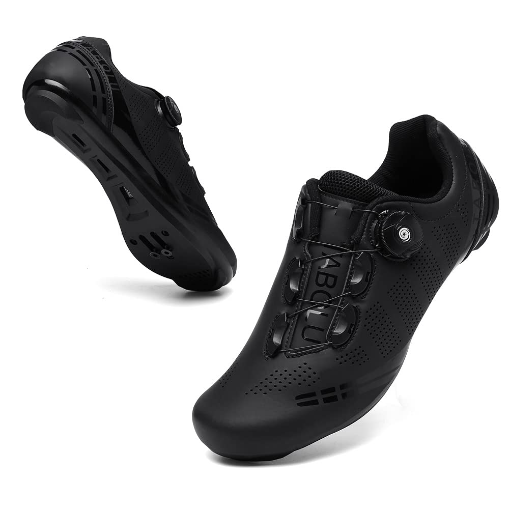 MTB Mountain Bike Bicycle Cycling Shoes Auto-Lock for SPD System Leather Road Bike Shoes Mens Mounta