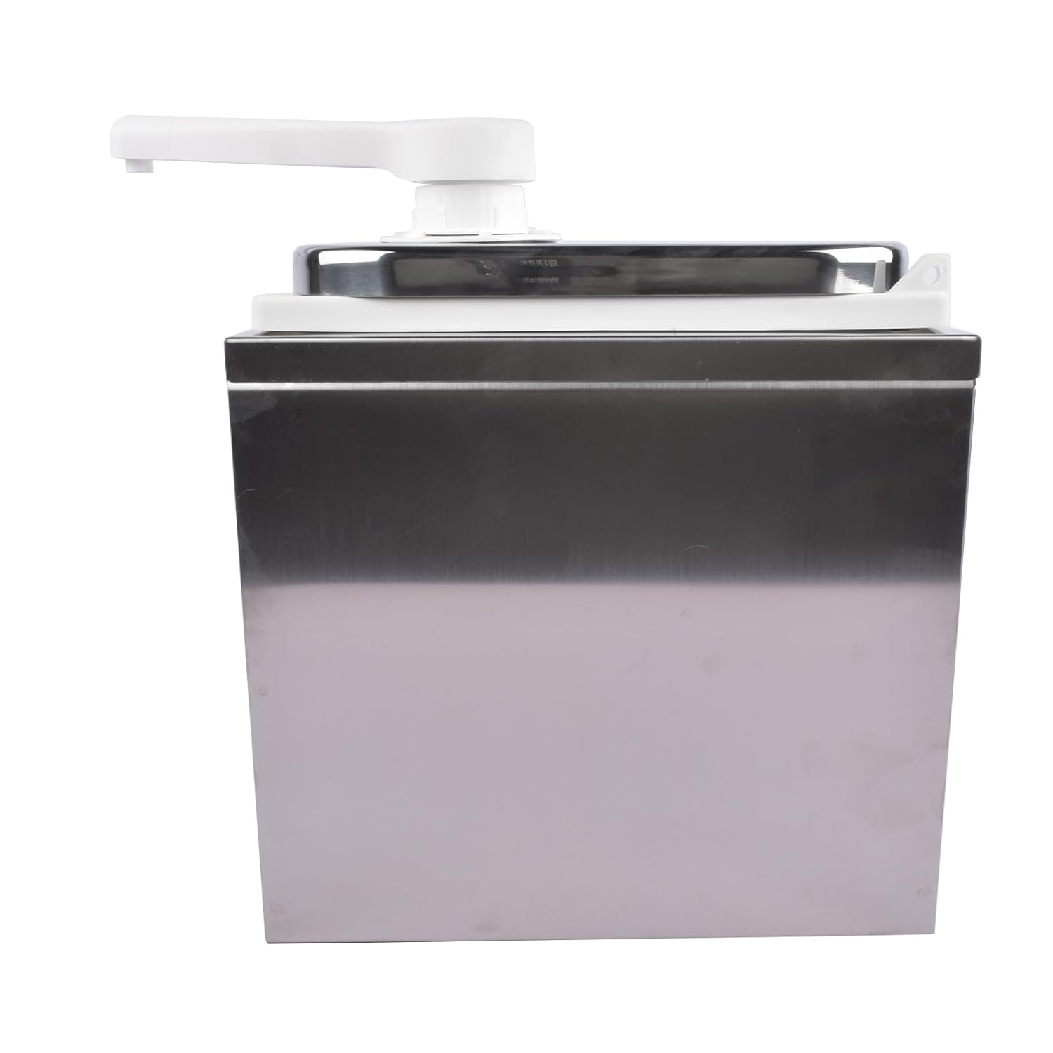 2L Sauce Dispenser Pump, Stainless Steel Sauce Pump Dispenser, Extruded Condiment Dispensing Container with 2.1 Quart Jar Mixizap
