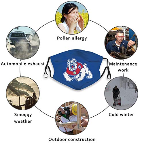 LasGo Face Cover Fashion Design Ma_sk Fresno State University Football Fans Balaclava Windproof Scarf with 10 Filter - Thumbnail 4