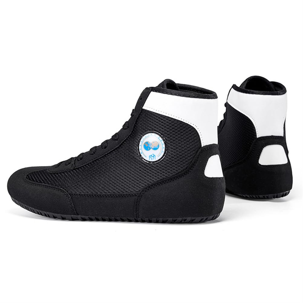 Zapatillas De Boxeo Y Lucha Unisex, Entrenadores De Boxeo De Malla, Calzado Transpirable para Combate, Ejercicio, Fitness Y Artes Marciales, con Cordones