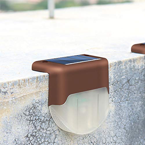 Lâmpada de cerca de energia solar, lâmpada de escada, à prova d'água, decoração de trilho de jardim