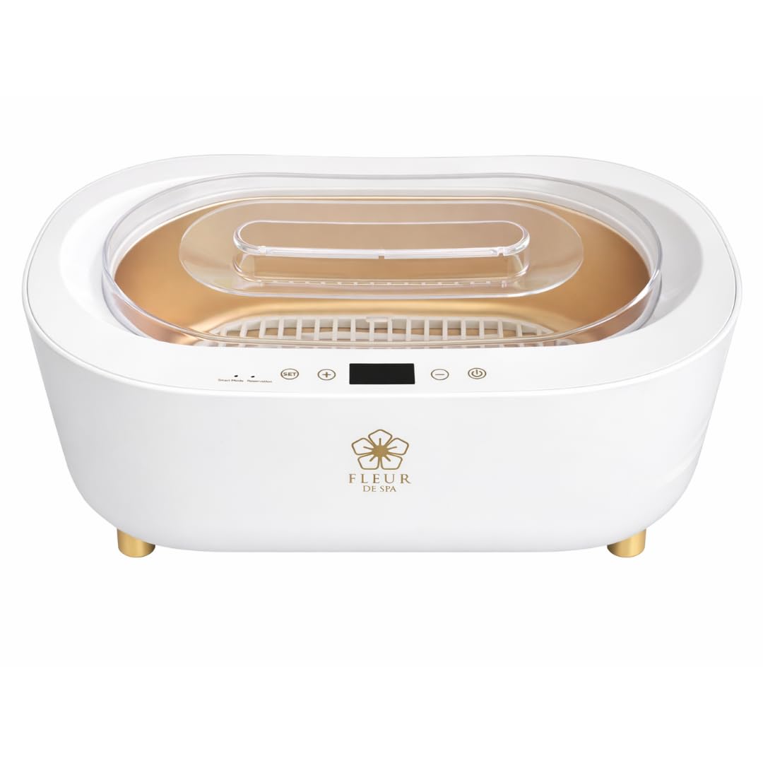 fleur de spa - Macchina per cera di paraffina per mani e piedi, scaldacera di paraffina da 4000 ml, con timer automatico e mantenimento al caldo, include 1,8 kg di cera per trattamenti spa (paraffina