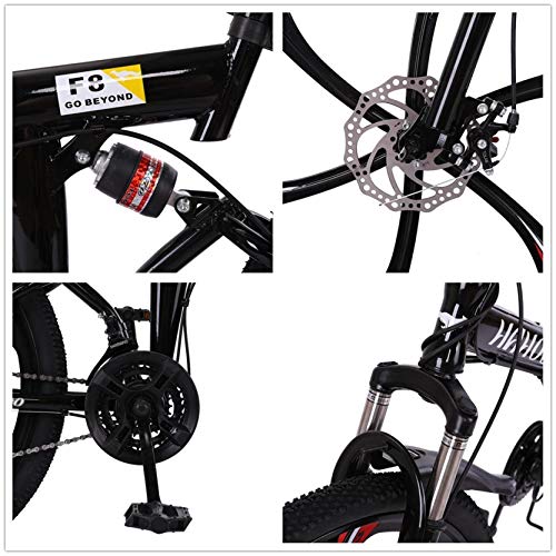 image for 【Shipping from US】 Beyoy Adult Mountain Bikes, High-Carbon Steel H