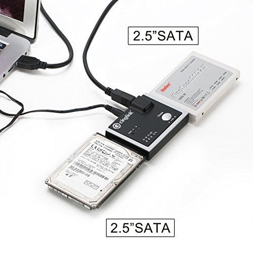 Cinolink Usb 3.0 To Dual-Sata Usb 3.0 Hard Drive Converter Adapter With Offline Clone Function For 2.5"/3.5" Hdd Ssd Sata (Sata I/Ii/Iii), Support 2 X 12Tb And Uasp #TOP4