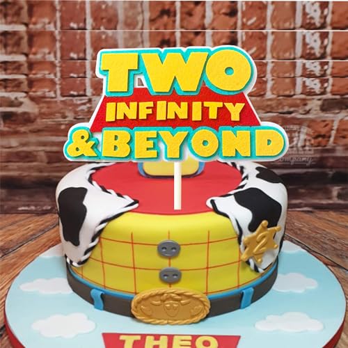 Infinity and Beyond Birthday Cake Topper and Decorations - Cartoon Story 2nd Birthday Cake Decorations - Party Supplies for Baby Boys and Girls - Thumbnail 3