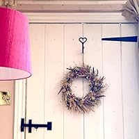 Wall Mounted Coat Rack Heart Coat Hooks x5, Black, Iron Metal, Entryway Closet Room, Bedroom Back of Doors, Clothes, Keys, Hats, Purses