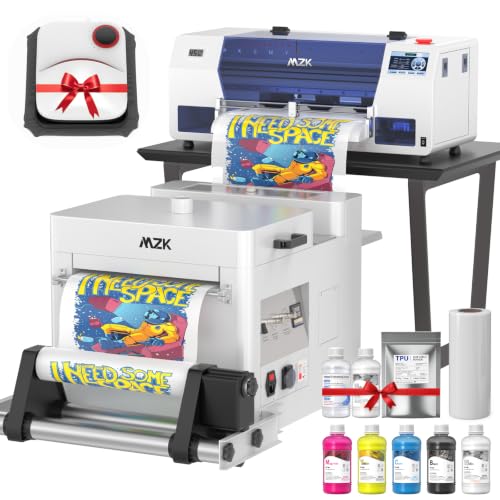 Image of MZK A3+ F1080 DTF Printer with Shaker,24 /7 Auto-Cleaning Mode&Ink Anti-Clog Filter,5'' LED Multi-Function Touch Screen, 2X Speed Print Compared to L1800,Dual Ink Level Alert,Gift Ink 2 Years