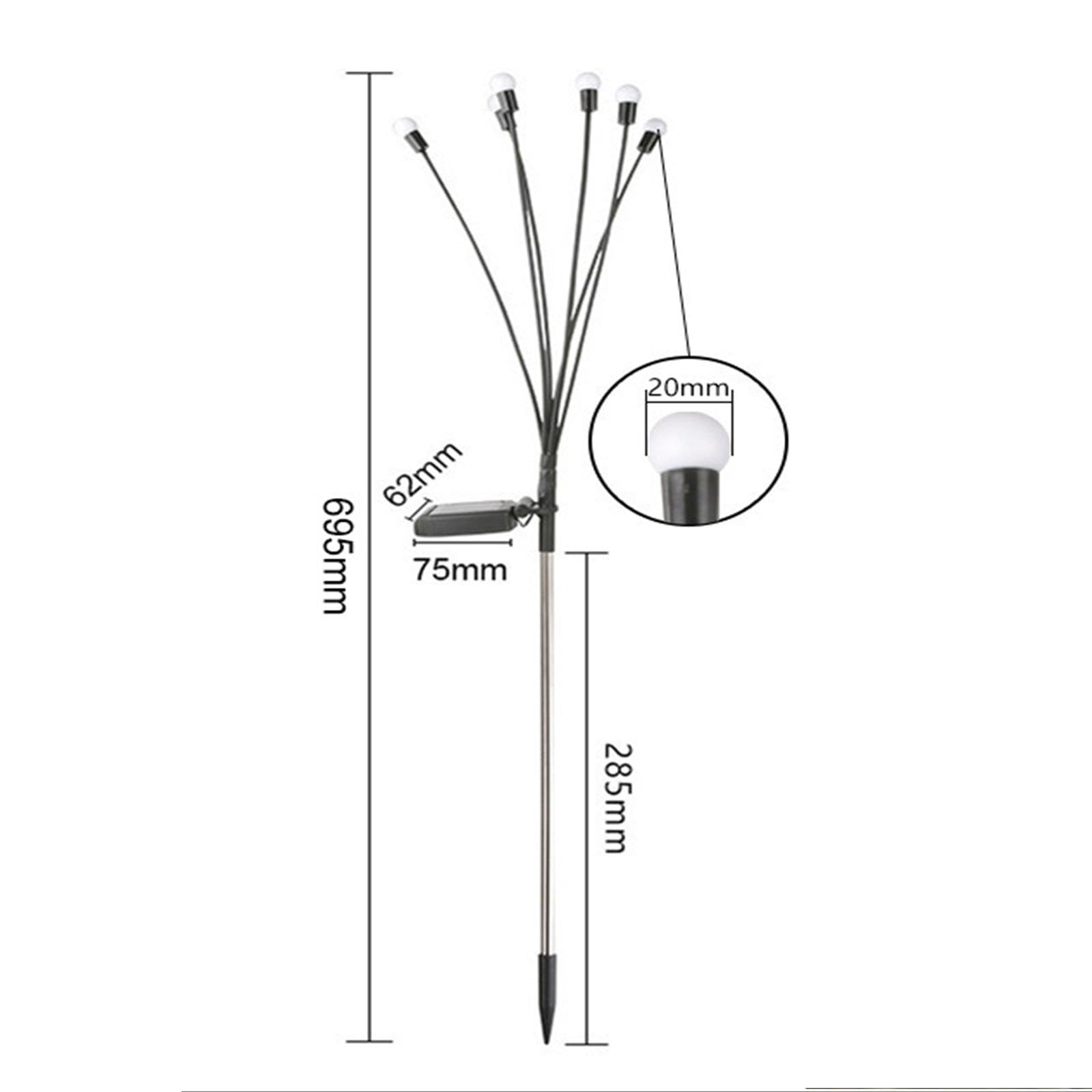 Mateju Solarleuchten Solarlampen für Außen Garten, IP65 Wasserdicht LED Lampen Gartenfackeln Beleuchtung Wetterfeste Wegleuchte für Weg Hinterhöfe Rasen Balkon Deko, Glühwürmchen (Warmweiß,10 Stück)