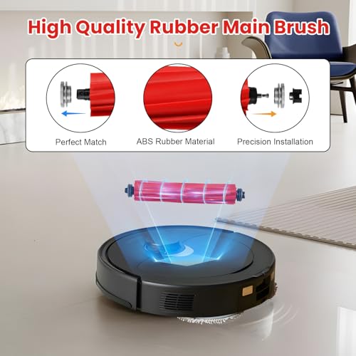 Image of 26 Pack Replacement Accessories for Roborock Q Revo Robot Vacuum | 【Not for Qrevo S /Pro /Plus /MaxV】2 Main Brush 6 Side Brush 4 HEPA Filter 6 Mop Pads 6 Dust Bags 1 Cleaning Brush 1 Screwdriver