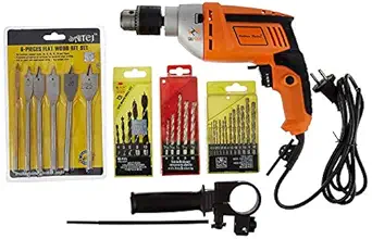 Tools Centre 13 mm Drill Machine with Reverse/Forward and Speed Control Facility & Kinds Of Drill Set.