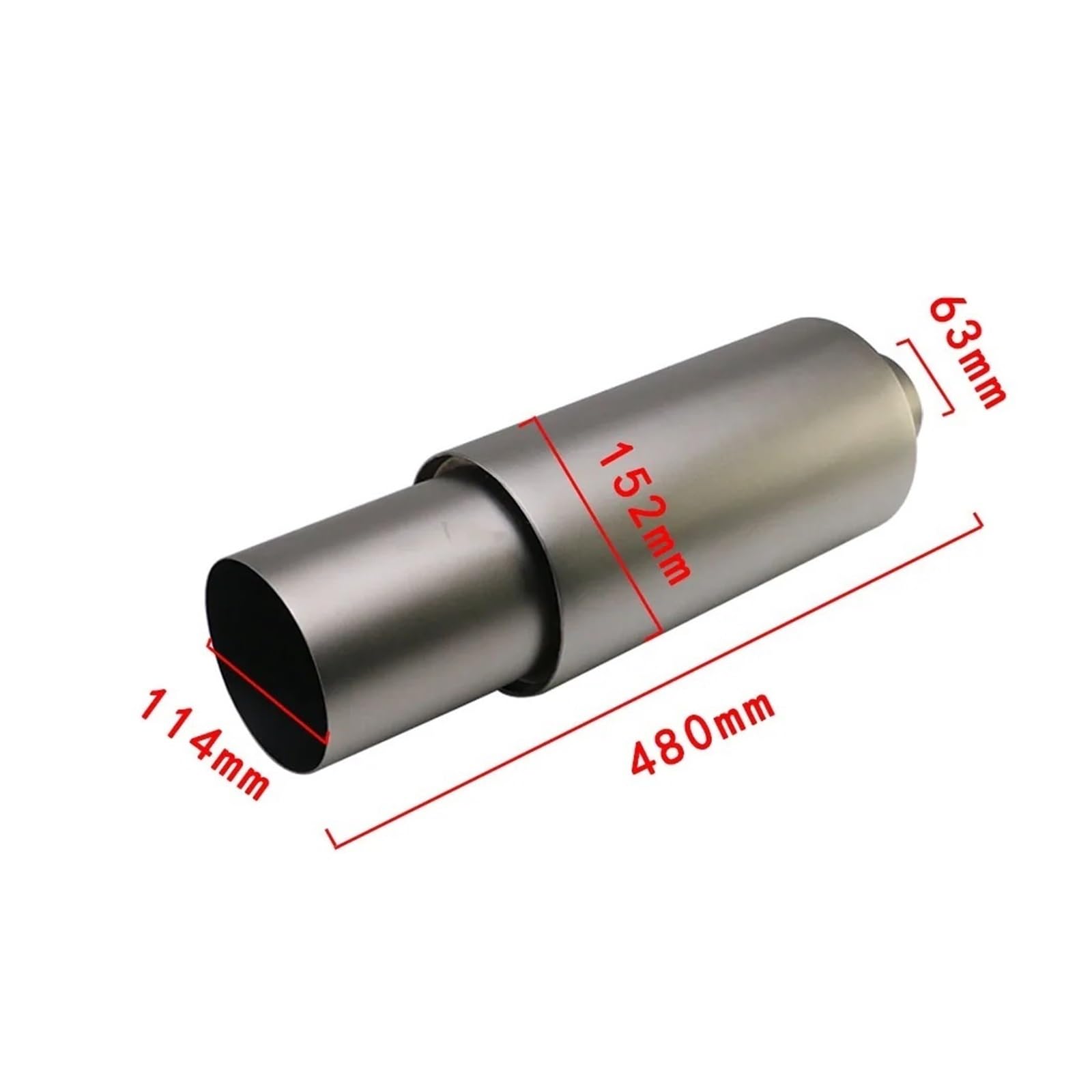 Tubo de escape Silenciador para escape carreras, salida de 114mm y 127mm para silenciador coche deportivo
