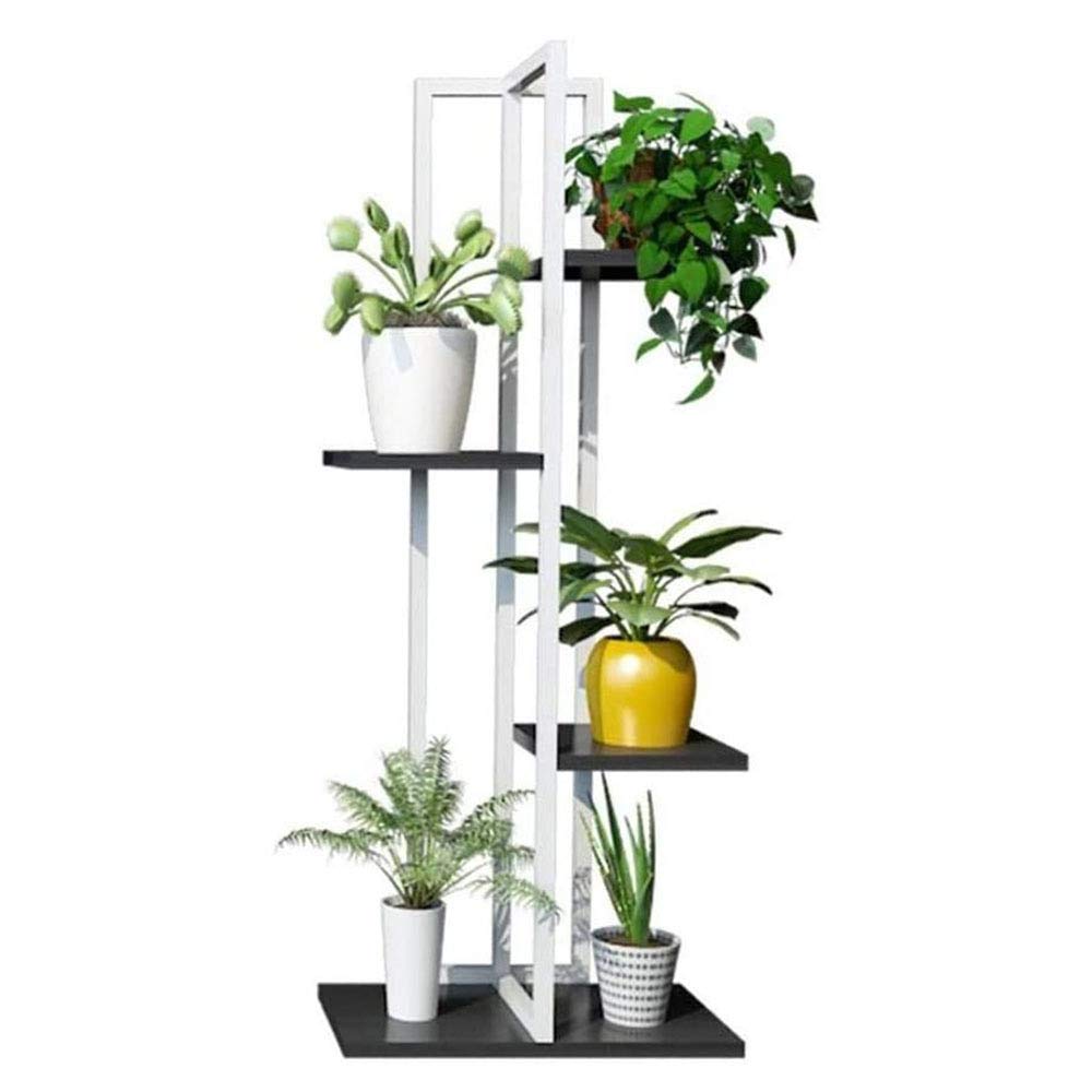 Supporto per Piante, portavasi per Fiori, scaffale per Fiori/portavasi in Legno per Interni/Esterni, Come scaffale portaoggetti per Fiori, Piante, scaffale in Metallo e Ferro per Giardino/pa