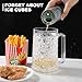 4 Pack Freezer Beer Mugs, 16 oz Clear Double Wall Gel Frosty Ice Mugs with Gel, Plastic Beer Mugs with Handles for Freezer, Parties and Gifts
