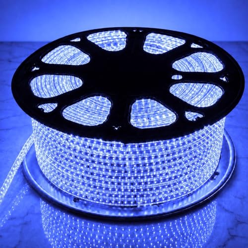Image of COXO 1 Meters LED Rope Light for Decoration - Waterproof Blue SMD Cove Light for Ceiling, Home Decor, LED Pipe Light for Diwali, Festival, Indoor, Outdoor Use (Blue, 1 Meter)