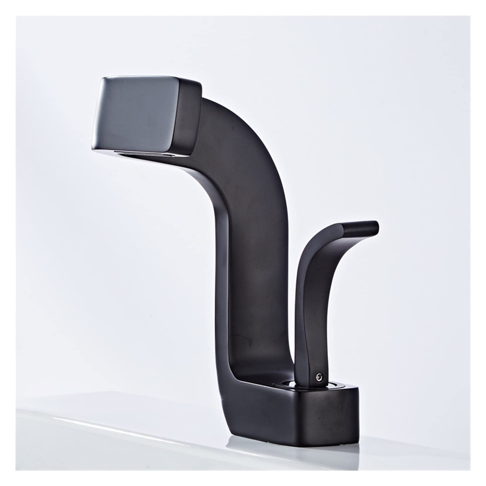 Mitigeur de lavabo noir Nero en laiton pour évier de salle de bain moderne