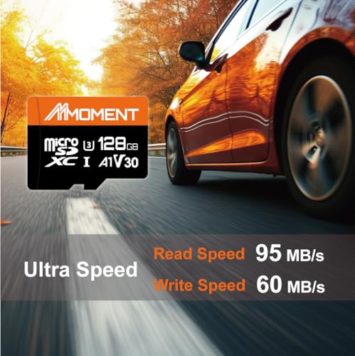 Image of MMOMENT MM13 128GB (2 Pack) Micro SDXC Card, A1, UHS-I, U3, V30, Class10 Compatible, Read Up to 95 MB /s,Write Up to 60 MB /s, SD Adapter Included