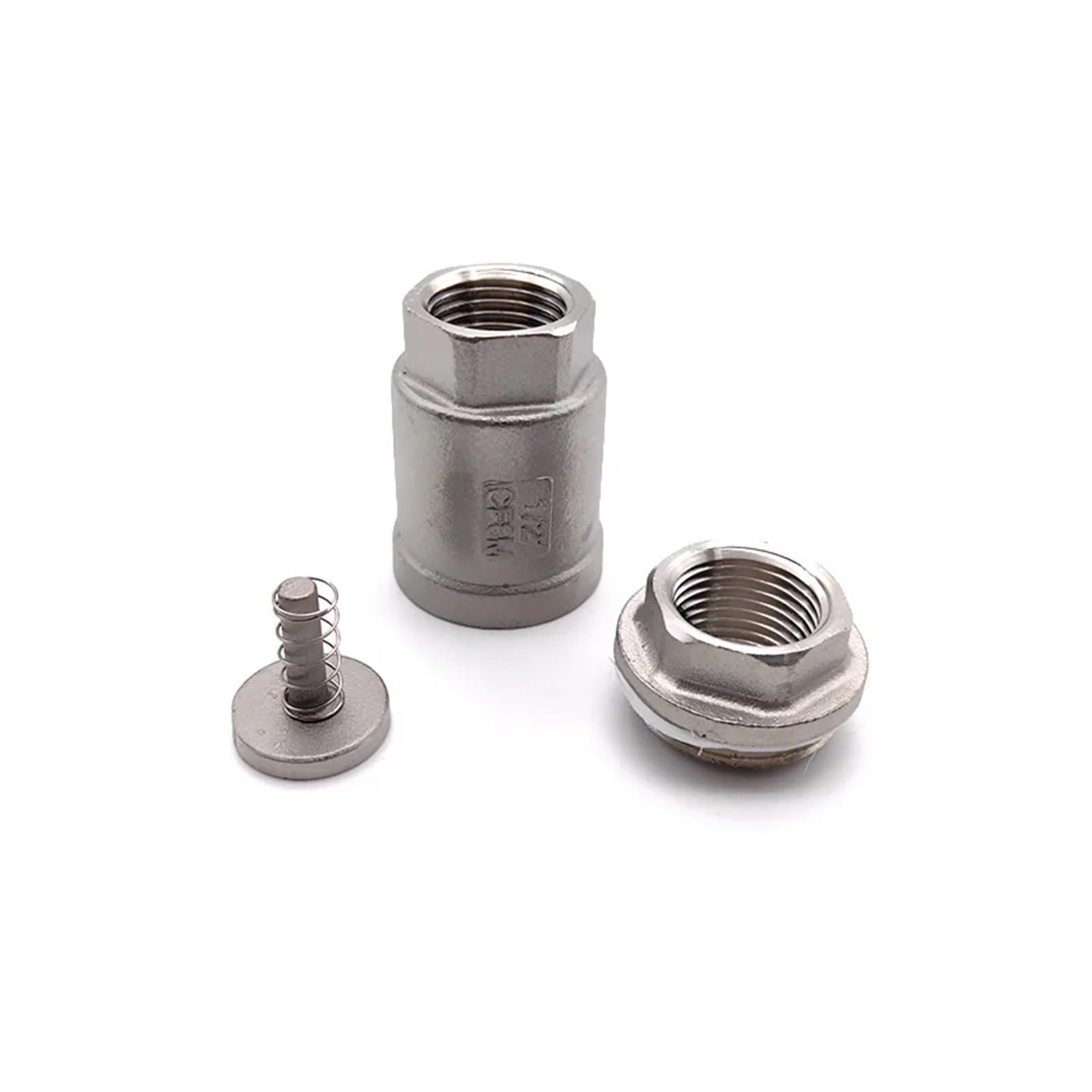 Válvula de retención vertical unidireccional de rosca interna de acero inoxidable BSP 304 de 1 pulgada