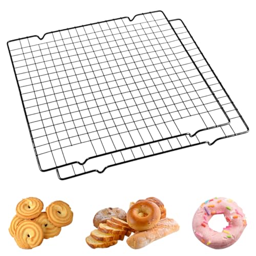 2 Pièces Grille Patisserie Refroidissement 27cm, Rectangulaire Bakes Grille De Refroidissement, Grille Patisserie Glacage, Grille De Refroidissement Patisserie Inox,...