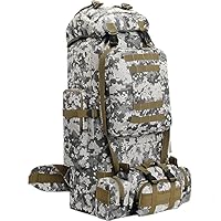 Wandelrugzak 100L Wandelen Camping Rugzak 2-in-1Militaire tactische rugzak Verstelbare Waterbestendig Grote Capaciteit Reizen Dagrugzakken Outdoor MOLLE Rugzak,Desert camouflage