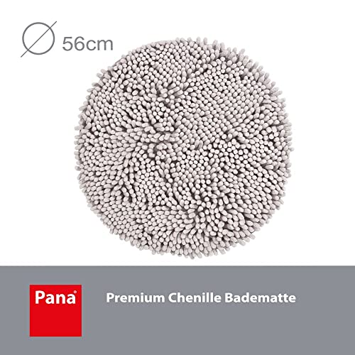 PANA Chenille Badematte rund in versch. Farben • Badteppich aus weichen Fasern • saugstark & waschbar • Duschvorleger Ø… – Bild 3
