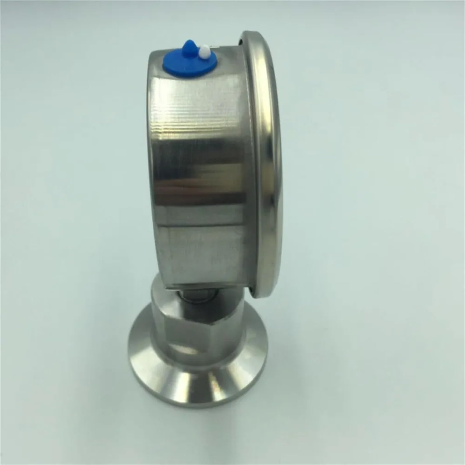 manómetro manómetro de Aire 1,5 Pulgadas. Manómetro de Membrana de Triple Abrazadera-Medidor de diafragma de Acero Inoxidable SS304 (Size : 0 0.1MPa)